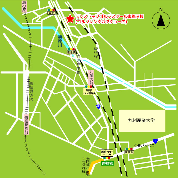東福岡校地図